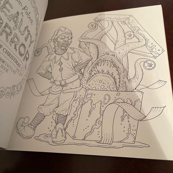 The Beauty of Horror Christmas Adult Coloring Book - Picture 5 of 10